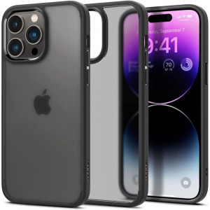 Husa telefon iPhone 14 Pro Max - Spigen Ultra Hybrid - Frost Black - Img 1