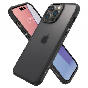 Husa telefon iPhone 14 Pro Max - Spigen Ultra Hybrid - Frost Black - Img 4