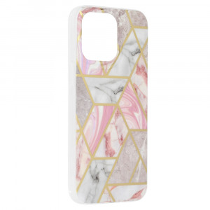 Husa telefon iPhone 14 Pro Max - Techsuit Marble Series - Pink Hex - Img 2