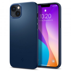 Husa telefon iPhone 14 - Spigen Thin Fit - Navy Blue - Img 1