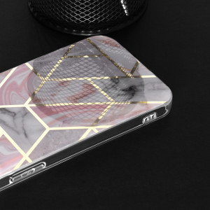 Husa telefon iPhone 14 - Techsuit Marble Series - Pink Hex - Img 4