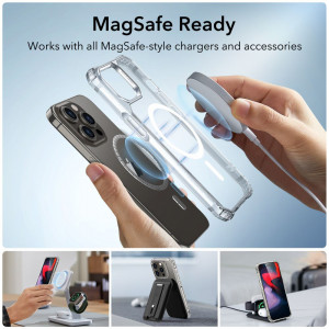 Husa telefon iPhone 15 Pro Max - ESR Air Armor HaloLock - Clear - Img 4
