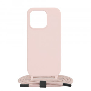 Husa telefon iPhone 15 Pro - Techsuit Crossbody Lanyard - Pink - Img 1