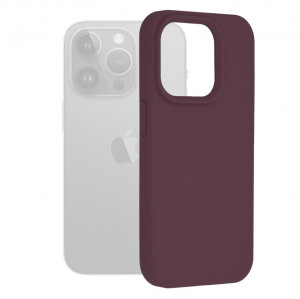 Husa telefon iPhone 15 Pro - Techsuit Soft Edge Silicone - Plum Violet - Img 1