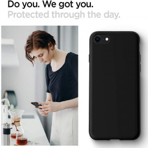 Husa telefon iPhone 7 / 8 / SE 2 / SE 3 - Spigen Liquid Crystal - Black - Img 3