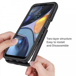 Husa telefon Motorola Moto G52 / Moto G82 5G + Folie - Techsuit Defense360 Pro - Black - Img 4