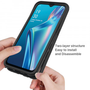 Husa telefon Oppo A12 + Folie - Techsuit Defense360 Pro - Black - Img 3