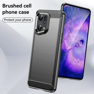 Husa telefon Oppo Find X5 Pro - Techsuit Carbon Silicone - Black - Img 4