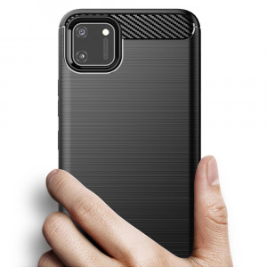 Husa telefon Realme C11 - Techsuit Carbon Silicone - Black - Img 2