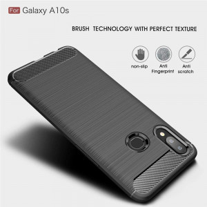Husa telefon Samsung Galaxy A10s / M01s - Techsuit Carbon Silicone - Black - Img 2