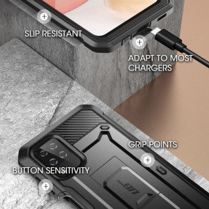 Husa telefon Samsung Galaxy A12 / A12 Nacho - Supcase Unicorn Beetle Pro - Black - Img 4