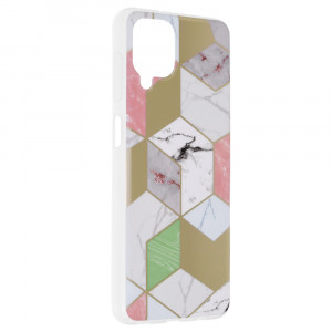 Husa telefon Samsung Galaxy A12 / A12 Nacho - Techsuit Marble Series - Purple Hex - Img 2