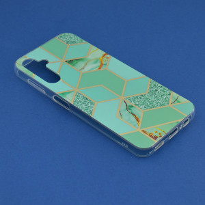 Husa telefon Samsung Galaxy A14 4G / A14 5G - Techsuit Marble Series - Green Hex - Img 2
