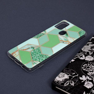 Husa telefon Samsung Galaxy A21s - Techsuit Marble Series - Green Hex - Img 4