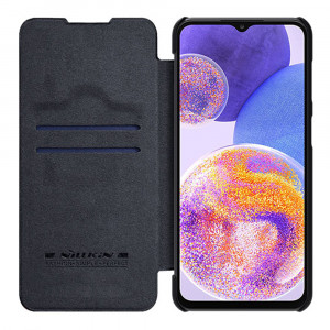 Husa telefon Samsung Galaxy A23 4G / A23 5G - Nillkin QIN Leather Case - Black - Img 3