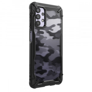 Husa telefon Samsung Galaxy A32 5G - Ringke Fusion X Design - Camo Black - Img 2