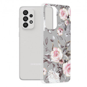 Husa telefon Samsung Galaxy A33 5G - Techsuit Marble Series - Bloom of Ruth Gray - Img 1