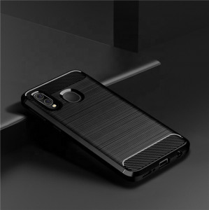 Husa telefon Samsung Galaxy A40 - Techsuit Carbon Silicone - Black - Img 4