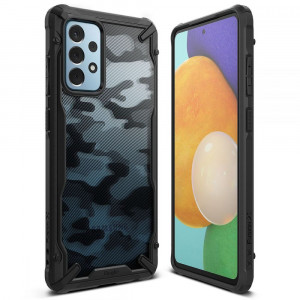 Husa telefon Samsung Galaxy A52 4G / A52 5G / A52s 5G - Ringke Fusion X Design - Camo Black - Img 1