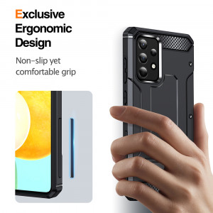 Husa telefon Samsung Galaxy A53 5G - Techsuit Hybrid Armor Kickstand - Black - Img 3