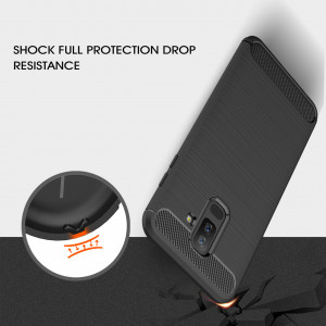 Husa telefon Samsung Galaxy A6 Plus 2018 - Techsuit Carbon Silicone - Black - Img 3