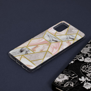Husa telefon Samsung Galaxy A71 4G - Techsuit Marble Series - Pink Hex - Img 4