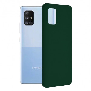 Husa telefon Samsung Galaxy A71 4G - Techsuit Soft Edge Silicone - Dark Green - Img 1
