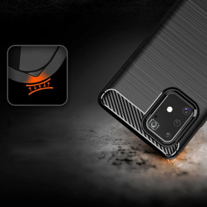 Husa telefon Samsung Galaxy S10 Lite - Techsuit Carbon Silicone - Black - Img 3