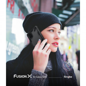 Husa telefon Samsung Galaxy S20 Plus 4G / S20 Plus 5G - Ringke Fusion X Design - Black - Img 4