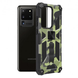 Husa telefon Samsung Galaxy S20 Ultra / S20 Ultra 5G - Techsuit Blazor Series - Camo Lime - Img 1