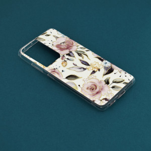 Husa telefon Samsung Galaxy S21 Ultra 5G - Techsuit Marble Series - Chloe White - Img 4