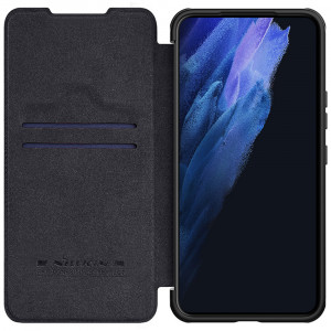 Husa telefon Samsung Galaxy S22 Plus 5G - Nillkin QIN Leather Pro Case - Black - Img 2