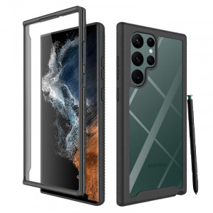 Husa telefon Samsung Galaxy S22 Ultra 5G + Folie - Techsuit Defense360 Pro - Black - Img 1