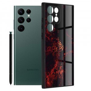 Husa telefon Samsung Galaxy S22 Ultra 5G - Techsuit Glaze Series - Red Nebula - Img 1
