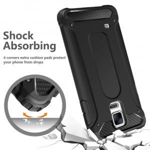 Husa telefon Samsung Galaxy S5 G900 Techsuit Hybrid Armor - Black - Img 3