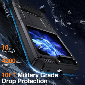 Husa telefon Samsung Galaxy Z Flip5 - Techsuit Hybrid Armor Kickstand - Green - Img 4