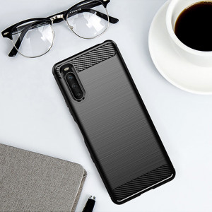 Husa telefon Sony Xperia 10 III - Techsuit Carbon Silicone - Black - Img 4