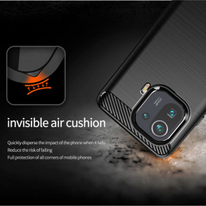 Husa telefon Xiaomi Mi 11 Pro - Techsuit Carbon Silicone - Black - Img 3