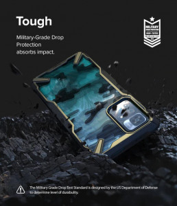 Husa telefon Xiaomi Poco M4 Pro 5G - Ringke Fusion X Design - Camo Black - Img 4