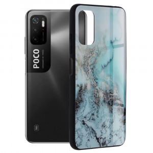 Husa telefon Xiaomi Redmi Note 10 5G / Poco M3 Pro 5G - Techsuit Glaze Series - Blue Ocean - Img 1