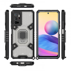 Husa telefon Xiaomi Redmi Note 10 5G / Poco M3 Pro 5G - Techsuit Honeycomb Armor - Black - Img 2