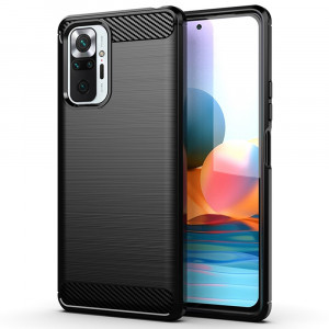 Husa telefon Xiaomi Redmi Note 10 Pro / Note 10 Pro Max - Techsuit Carbon Silicone - Black