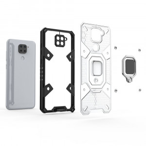 Husa telefon Xiaomi Redmi Note 9 / Redmi 10X 4G - Techsuit Honeycomb Armor - Rose-Violet - Img 3