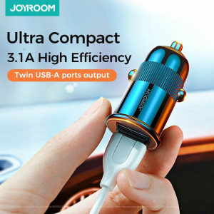 Incarcator Auto Dual USB, Fast Charging 3.1A, 15W - JoyRoom (C-A06) - Black - Img 3