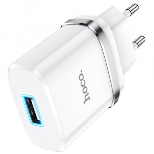 Incarcator Priza USB-A, 10W, 2.4A - Hoco Ardent (N1) - White - Img 1