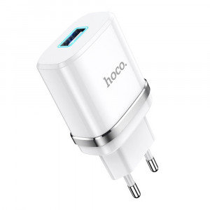 Incarcator Priza USB-A, 10W, 2.4A - Hoco Ardent (N1) - White - Img 2