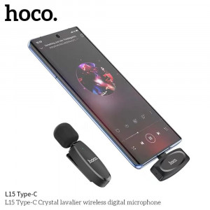 Microfon pentru Telefon cu Mufa Type-C 80mAh - Hoco Crystal (L15) - Black - Img 4