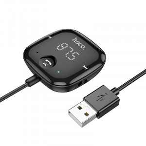 Modulator FM Bluetooth, Card TF, Jack - Hoco Unity (E65) - Black - Img 2