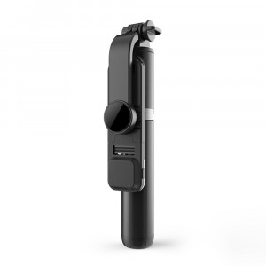 Selfie Stick Stabil cu Trepied si LED, 105cm - Techsuit (Q02S) - Black - Img 2