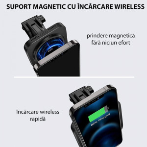 Suport Auto Bord / Parbriz Compatibil Magsafe - ESR HaloLock - Black - Img 4